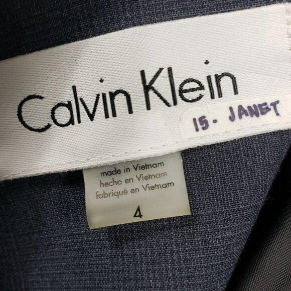 Calvin Klein Womens Gray One Button Blazer Jacket Business Career Size 4 - Picture 5 of 11